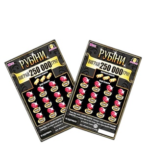 Papel personalizado de alta calidad, rollo de juego para ganar, embalaje, tarjetas para rascar, billetes de lotería, novedad - Product Image 2