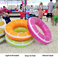 Bouées gonflables légères en PVC pour enfants, motif fruits, pliables, pour jeux aquatiques, piscine et fêtes sur la plage