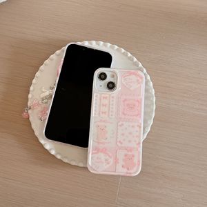<span class=keywords><strong>Coque</strong></span> de Téléphone <span class=keywords><strong>Rose</strong></span> Ours Cœur Style Ins pour iPhone 15 Pro Max 16 14 13 7 Plus, Emballage de Vente au Détail avec Support de Téléphone Inclus - Product Image 4