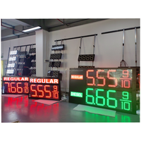 Papan Harga Bahan Bakar LED 18" 24" Reguler 8.889/10 Warna Merah WIFI+RF Dengan Remote Control