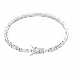 Bracelets Tennis Moissanite Unisexe de Luxe en Argent Sterling S925 Plaqué Or Certifiés GRA Jiuzuan pour Femme et Homme - Product Image 3