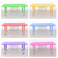 Ensemble de meubles pour enfants en plastique coloré Moetry, table et chaises, pour maternelle, école, salle de classe, Mesas Sillas Plastico