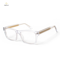 Monture de lunettes en acétate de qualité supérieure pour hommes et femmes, dotée d'une structure résistante à la déformation, personnalisable avec logo et marque