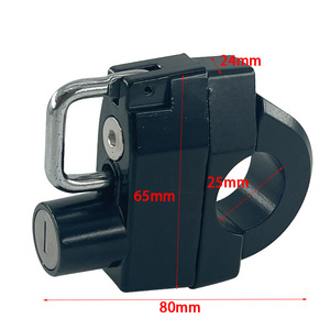 Cerradura de seguridad antirrobo para casco Motorola, 22-28mm, para manillar de motocicleta, bicicleta, vehículo eléctrico, con llaves y soporte de montaje - Product Image 2