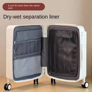 เคสเดินทางฝาแข็งอเนกประสงค์สไตล์คลาสสิก26นิ้วน้ำหนักเบาพร้อมตัวยึดถ้วย4ล้อทำจากอลูมิเนียมความจุขนาดใหญ่ - Product Image 3