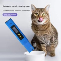 Testeur de qualité de l'eau pour animaux de compagnie, pH-mètre à bouton-poussoir, grand écran, étalonnage automatique, stylo de test de pH, aquariums, aquaculture, plastique