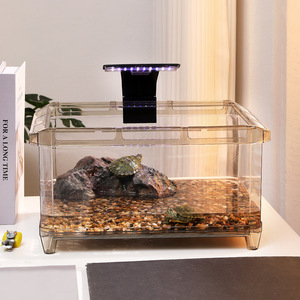 Mini accessoire d'aquarium de réservoir de tortue en plastique PET écologique spécial pour l'élevage de <span class=keywords><strong>petits</strong></span> <span class=keywords><strong>poissons</strong></span> <span class=keywords><strong>dans</strong></span> la terrasse ou la villa de la maison - Product Image 5