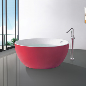 Baignoire ronde moderne en acrylique avec massage par remous, couleur or, autoportante, pour <span class=keywords><strong>spa</strong></span> intérieur - Product Image 1