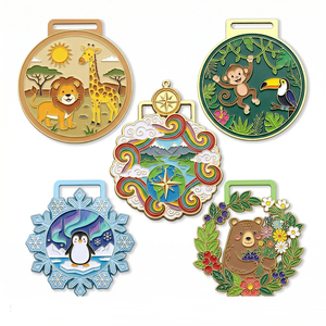 Venta Directa <span class=keywords><strong>de</strong></span> Fábrica <span class=keywords><strong>de</strong></span> Medallas con Logotipo Personalizado Cortadas con Láser para Competiciones Escolares, Medallas Ligeras y Duraderas - Product Image 6