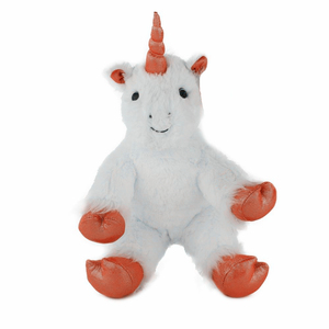 Set di Peluche Unicorno Bianco Genitore-Figlio, Morbidi Animali Mitologici Imbottiti con Dettagli Rosa, Regalo e Decorazione Ideali - Product Image 6