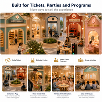 Équipement de terrain de jeu intérieur pour enfants, certifié CE, pour marchés commerciaux, cafés, zones commerciales, places publiques