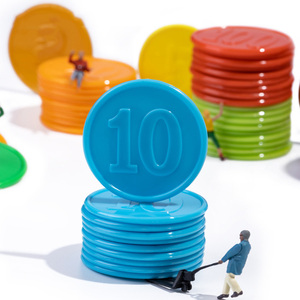 Fichas de Juego de Plástico Personalizadas de 38 mm, Discos de Aprendizaje, Recuerdos Promocionales - Product Image 1