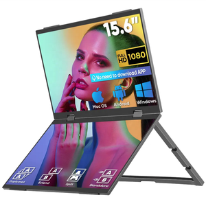 จอภาพพกพาขนาด 15.6 นิ้ว ความละเอียด Full HD 1080P หน้าจอ IPS พร้อมพอร์ตเชื่อมต่อ Type C สำหรับ Mac OS Android Windows - Product Image 1