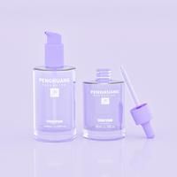 Flacon compte-gouttes en verre léger et étanche de 80, 100, 120 ml, durable, pour sérum et huile visage, idéal pour l'emballage cosmétique et de produits de beauté