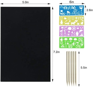 Juego de Manualidades de Pintura Creativa para Niños, Papel Mágico para Rascar con Diseño de Arcoíris - Product Image 6