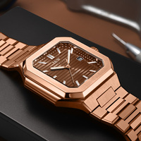 Montre-bracelet mécanique automatique lumineuse pour homme, étanche, élégante, avec fermoir papillon, de luxe, collection I&W Carnival – Offre Spéciale
