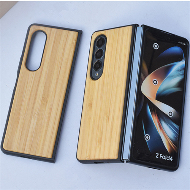 Stylish and Eco-Friendly Mobile Phone Cases Wood Cover Z Flip 3 4 5 Folding Screen Mobile Phone case for samsung Z Fold 3