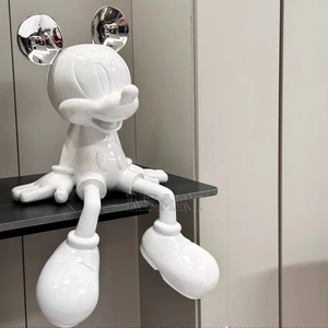 Escultura Personalizada <span class=keywords><strong>Pop</strong></span> Art Resina Escultura Graffiti Fibra <span class=keywords><strong>de</strong></span> vidrio <span class=keywords><strong>Mickey</strong></span> Dibujos Animados Ratón Escultura Decoración del hogar Sentado Estilo Oro - Product Image 6