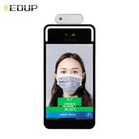 EDUP 7 인치 AI 얼굴 인식 체온 스캐너 접근 제한 지원을 위한 측정 장치 다 언어