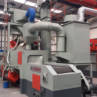 Machine de sablage à bande transporteuse métallique motorisée pour décapage de calamine, à billes d'acier, avec contrôle PLC + écran tactile, longue durée de vie