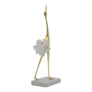 Scultura di Uccello in Piedi con Base in Marmo per Decorazione Casa e Ufficio, Elemento d'Arredo per Tavolo, Soggiorno, Bagno e Bancone - Product Image 6