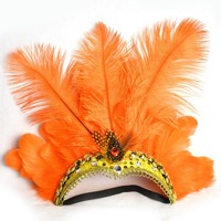 En gros Vente Chaude Plume Coiffe Indien Brésilien Scène Performance Carnaval Mardi Gras Partie Chapeaux Écologique