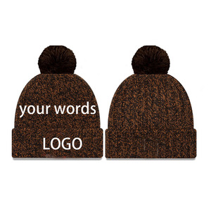 Bonnets Bobble de l'équipe sportive de ski d'hiver du fabricant ABI doublés de laine recyclée Bonnets Jacquard OEM avec logo personnalisé - Product Image 1