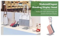 Présentoir Réglable en Acier Inoxydable pour Sacs à Main, Support Personnalisable pour Magasin et Centre Commercial