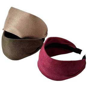 Bandeau large en velours pour femme, doux et confortable, sans pression, pour le lavage du visage, accessoire de coiffure 2024 - Product Image 5