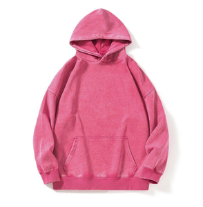 Sudadera con Capucha de Algodón Chino Lavado de 360g, Hombros Caídos, Corte Holgado, Estilo Americano Vintage, Sudadera Retro de Marca de Moda para Hombre - Product Image 2