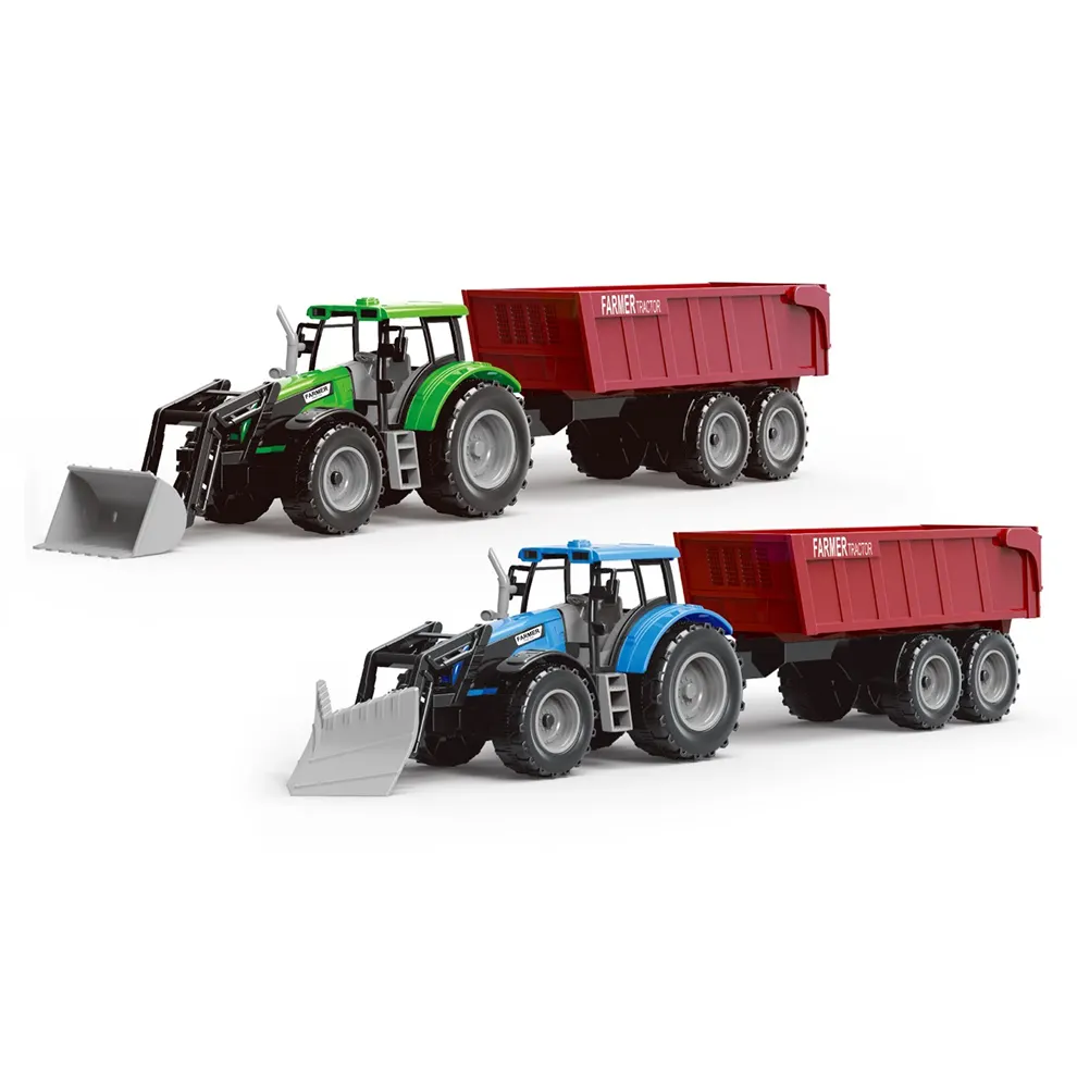 1/32 Truck Farm Tractor Trailer Dump Truck Simulated Large Construction Vehicle Toys With 2 Models