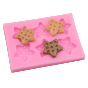 4 Designs Silicone Décoration de Gâteau Fondant Bébé Biscuits <span class=keywords><strong>Coeur</strong></span> Étoile Rond Carré Découpeur de Biscuits pour Cake Topper Fondant Vase - Product Image 2
