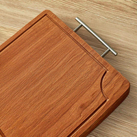 Planche à découper en bois d'acacia de qualité supérieure, robuste, en grain de bois traversant, pour chef professionnel, préparation de viande en cuisine