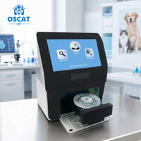 Analyseur de chimie sanguine vétérinaire OSCAT avec 26 panneaux de tests |   Machine de biochimie animale portable pour chiens, chats, chevaux, bovins, clinique