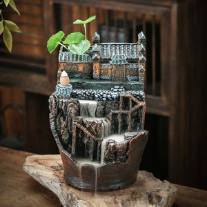 Bruciatore in ceramica con effetto <span class=keywords><strong>di</strong></span> <span class=keywords><strong>acqua</strong></span> che scorre in montagna, per osservazione fumo, accessorio creativo per la casa, porta incenso - Product Image 4