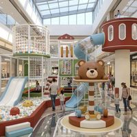 Diseño Personalizado Gratuito, Parque Infantil Interior Grande para Niños, Parque Infantil Interior Deportivo Creativo Comercial con Tobogán
