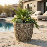 Pot de fleurs de luxe pour plantes d'intérieur, pot moderne en céramique, pots de fleurs en céramique pour l'extérieur, grand pot en céramique