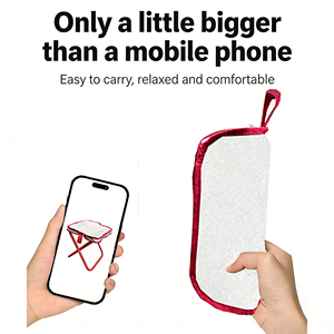 Tabouret pliable miniature de style sac à main en tissu Oxford de qualité supérieure, chaise portable pour le camping en plein air, la pêche et les pique-niques - Product Image 4