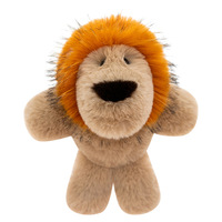 Peluche Lion Brodé Adorable Anti-Stress, Rembourrage Coton PP, Doublure en Maille, Super Doux et Moelleux, Verni UV, Poupée Cadeau 11-30cm