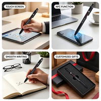 Stylo à bille multifonctionnel avec logo personnalisé gravé au laser, cadeau promotionnel, vente en gros, stylo NFC en plastique pour le bureau et l'école