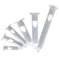 Seringue de distribution industrielle de type japonais transparente avec piston pour distributeur de colle liquide de 5cc, 10cc, 30cc, 50cc, 70cc