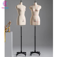 Mannequins de couturière et de tailleur ajustables, buste de tailleur demi-corps féminin
