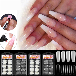 100 unids/caja transparente sin costuras <span class=keywords><strong>uñas</strong></span> postizas cobertura completa puntas de <span class=keywords><strong>uñas</strong></span> postizas corto en forma de T pegatina completa <span class=keywords><strong>para</strong></span> <span class=keywords><strong>manicura</strong></span> de <span class=keywords><strong>uñas</strong></span> - Product Image 6