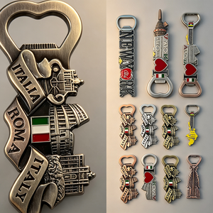 Abridor de Botellas de Cerveza de Aleación de Zinc con Diseño Personalizado, Recuerdo Turístico de Nueva York, <span class=keywords><strong>Roma</strong></span>, Suiza, Berlín, Imanes para Refrigerador - Product Image 3