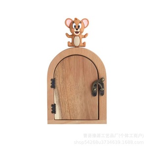 Pegatinas decorativas de pared con diseño de puerta de madera enmarcada para habitaciones infantiles, extraíbles, hechas a medida - Product Image 4