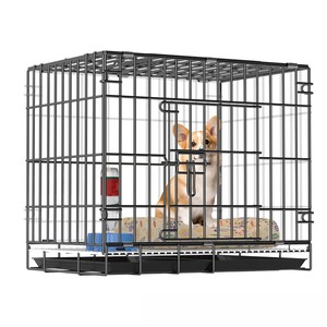 Büyük ve orta ölçekli köpekler için katı desen demir köpek sandık düğme kapatma tuvalet ev kullanımı ile kapalı açık kulübesi - Product Image 1