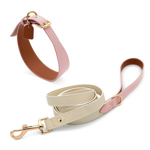 Conjunto de Correa y Collar para perro de cuero ancho personalizado ajustable fabricación reciclada de lujo impermeable cuerda para mascotas lleva caminar al por mayor - Product Image 4
