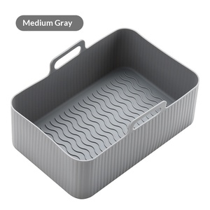 Revêtements réutilisables en silicone pour friteuse à air 20 cm x 12 cm, résistants à la chaleur, rectangulaires, compatibles avec Ninja Tower et Russell Hobbs - Product Image 5