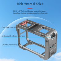Hongdak adapté pour DJI ACTION3/4/5Pro Cage en métal à dégagement rapide accessoires d'extension de Cage de caméra de sport