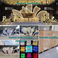 Nuevo Arco Curvo de Lujo para Escenario de Boda con Marco de Fondo y Luces LED Onduladas